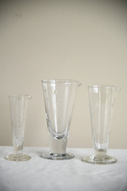 Vintage Graduated Glass Medicine Measures