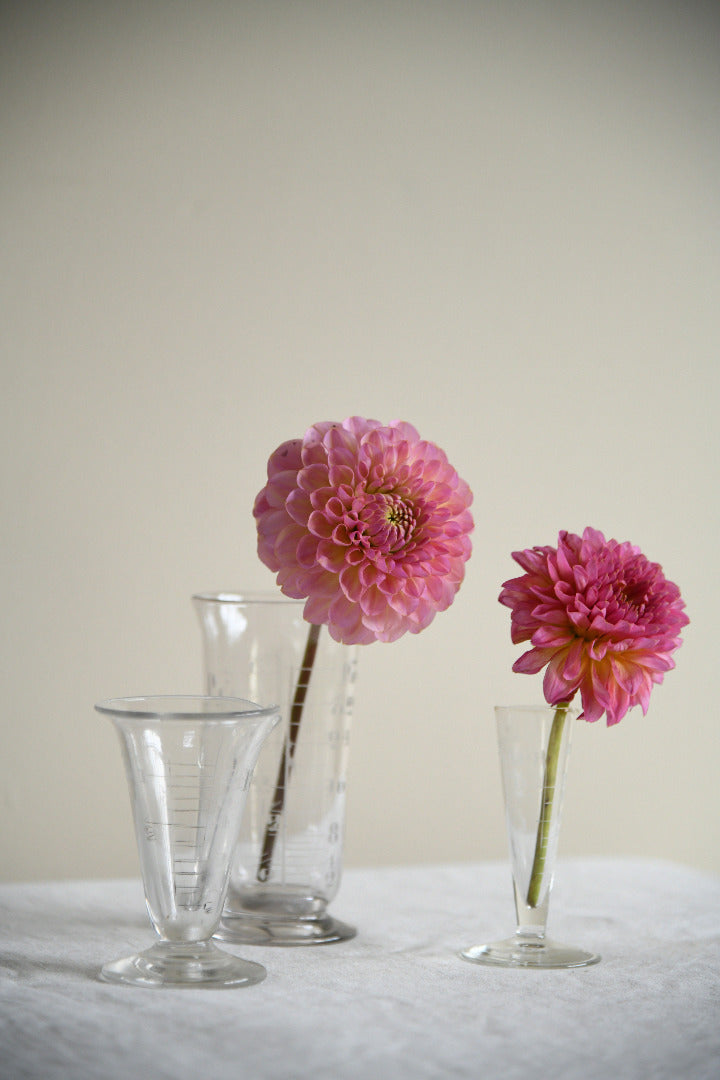Vintage Chemist's Etched Glass Measures