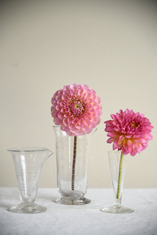 Vintage Chemist's Etched Glass Measures