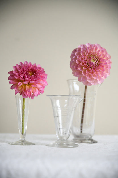 Vintage Chemist's Etched Glass Measures