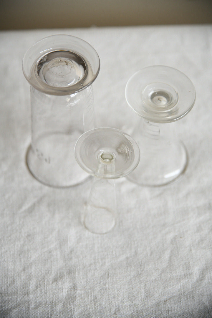 Vintage Chemist's Etched Glass Measures