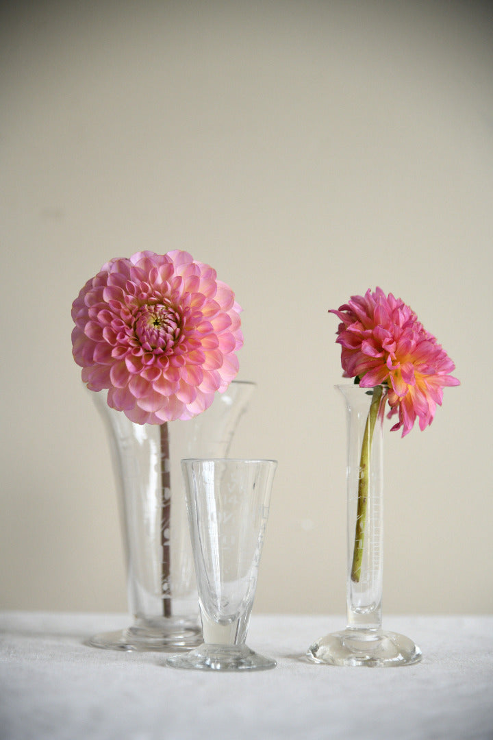Vintage Pharmacy Glass Measuring Vessels