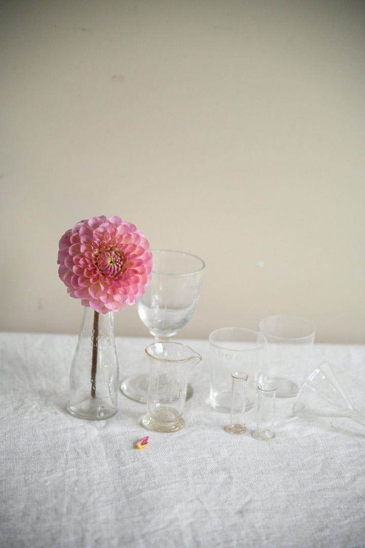 Collection of Vintage Glass Medicine Measures