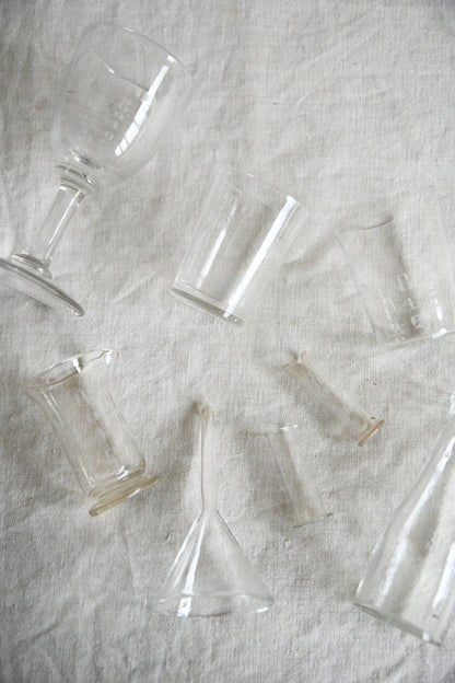 Collection of Vintage Glass Medicine Measures