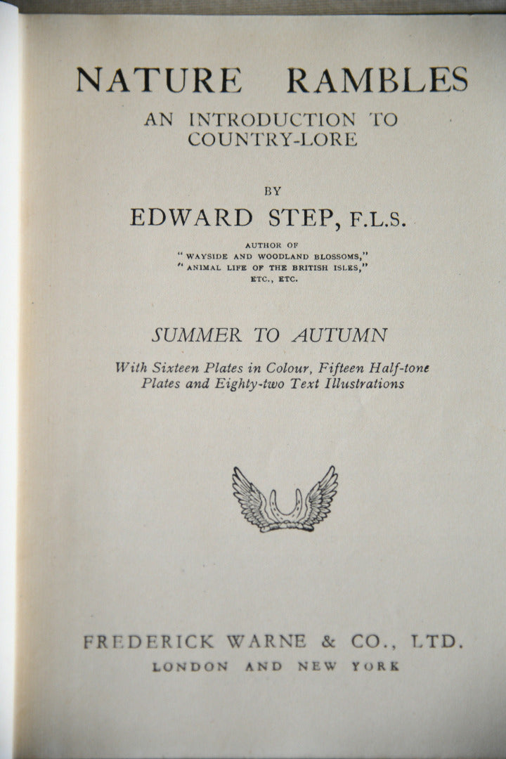 Nature Rambles: Summer to Autumn by Edward Step