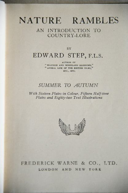 Nature Rambles: Summer to Autumn by Edward Step