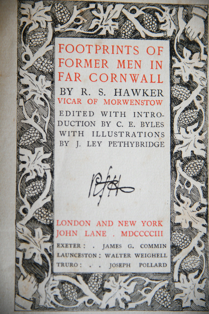 R S Hawker - Footprints of Former Men in Far Cornwall