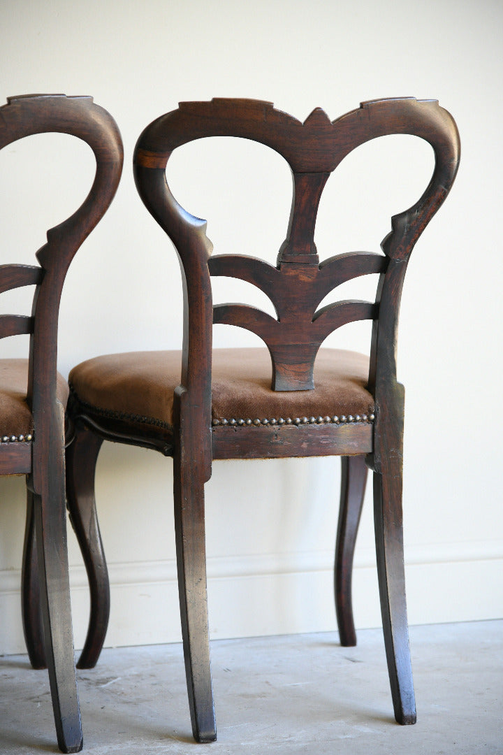 4 Victorian Rosewood Dining Chairs Attributed to Richard Charles