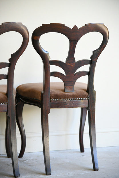 4 Victorian Rosewood Dining Chairs Attributed to Richard Charles