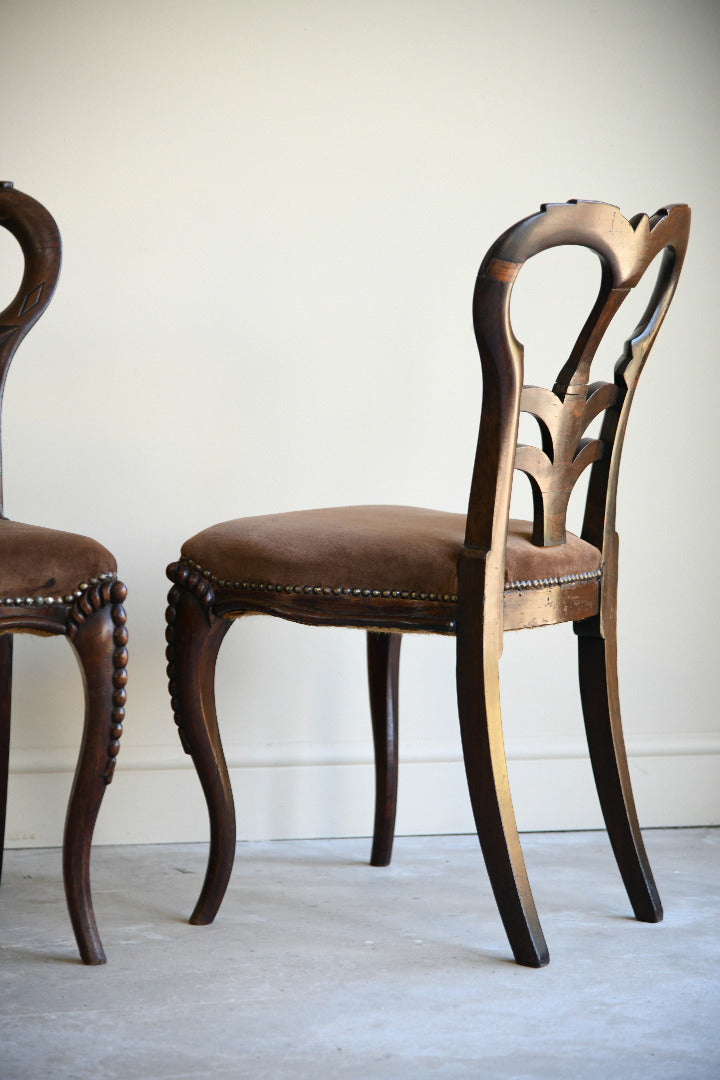 4 Victorian Rosewood Dining Chairs Attributed to Richard Charles
