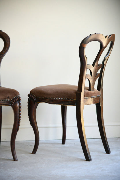 4 Victorian Rosewood Dining Chairs Attributed to Richard Charles