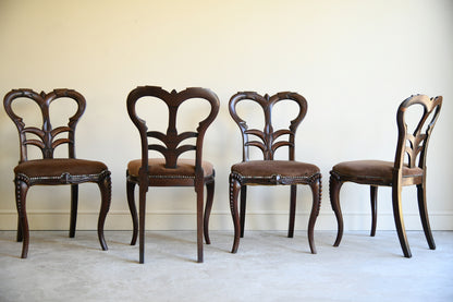 4 Victorian Rosewood Dining Chairs Attributed to Richard Charles