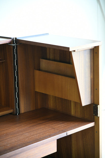 Mid Century Newcraft Home Office Folding Desk Cabinet