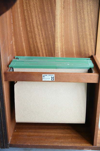 Mid Century Newcraft Home Office Folding Desk Cabinet