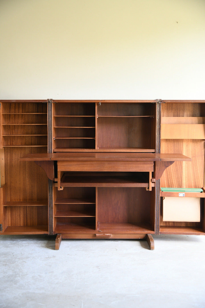 Mid Century Newcraft Home Office Folding Desk Cabinet