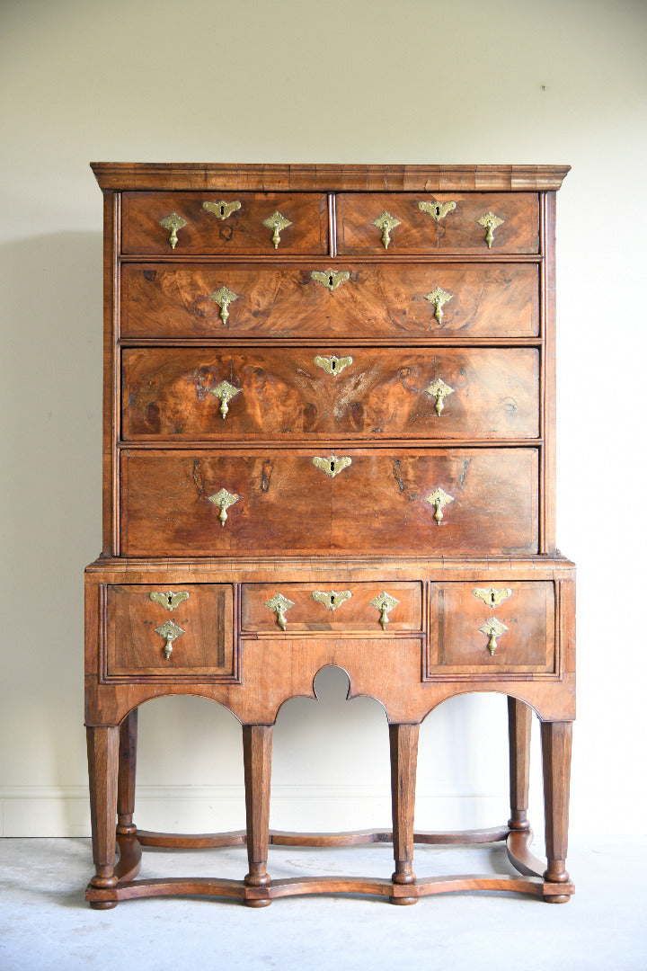 Antique 18th Century Style Walnut Chest on Stand / Tallboy