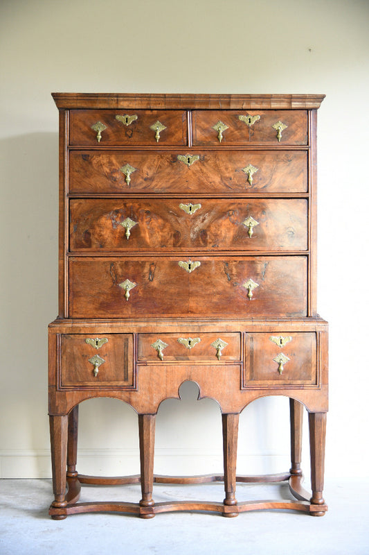 Antique 18th Century Style Walnut Chest on Stand / Tallboy