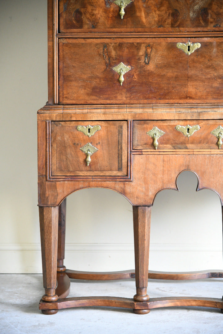 Antique 18th Century Style Walnut Chest on Stand / Tallboy