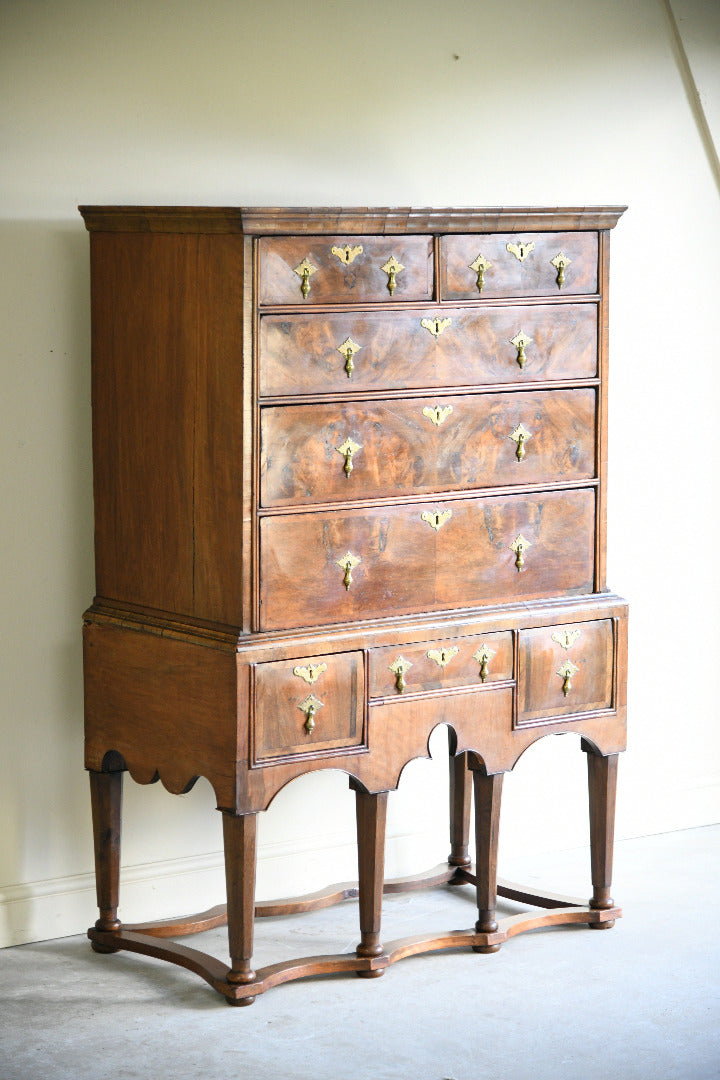 Antique 18th Century Style Walnut Chest on Stand / Tallboy