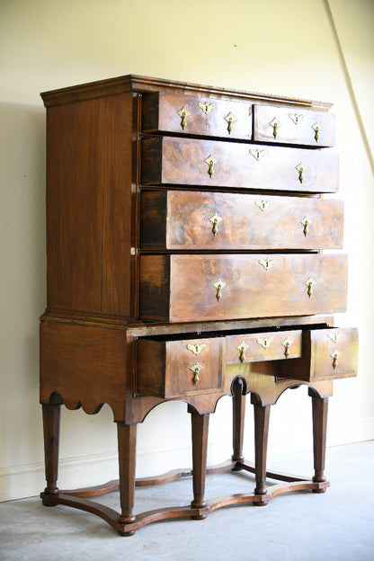 Antique 18th Century Style Walnut Chest on Stand / Tallboy
