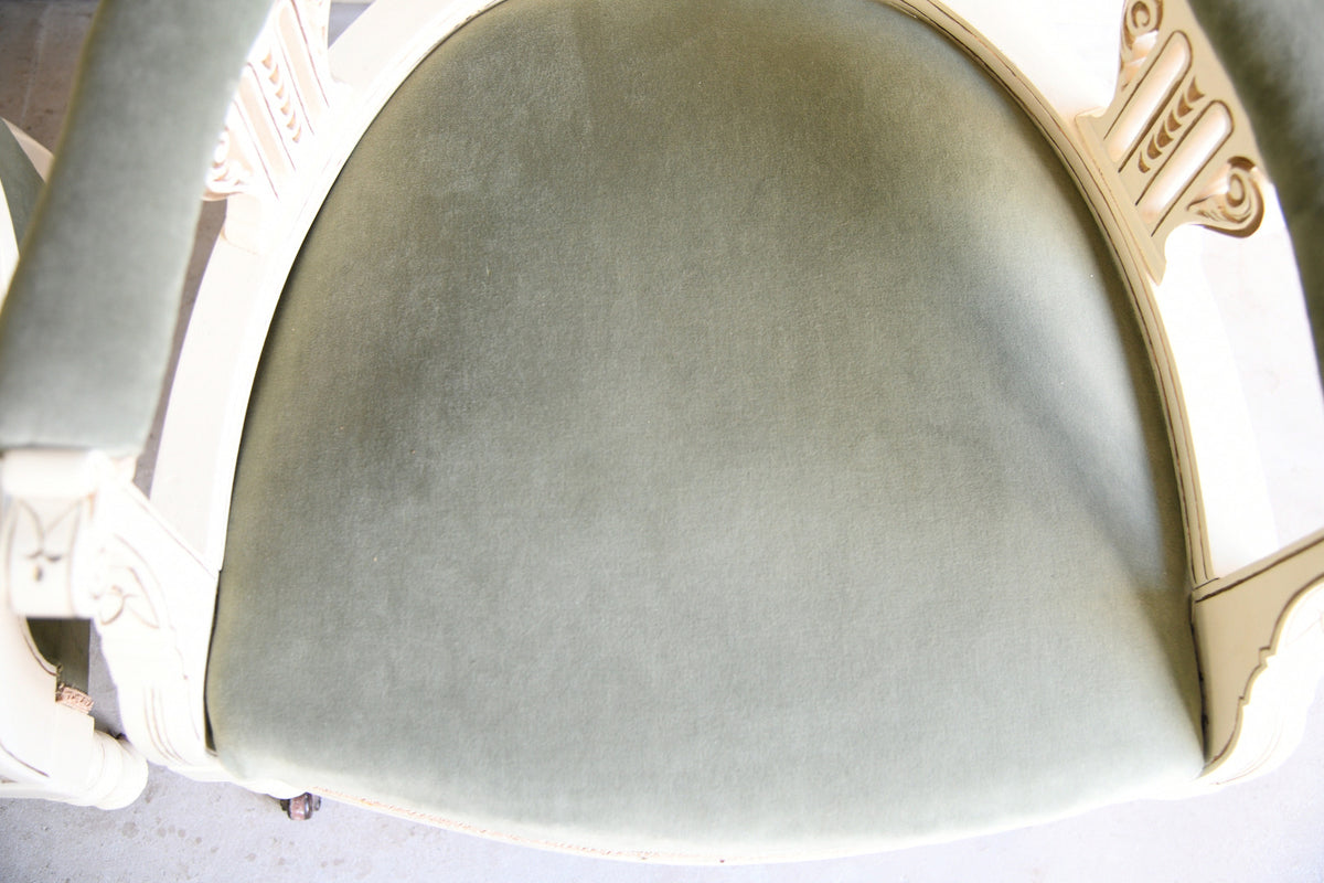 Pair of Late Victorian Green Upholstered Tub Chairs