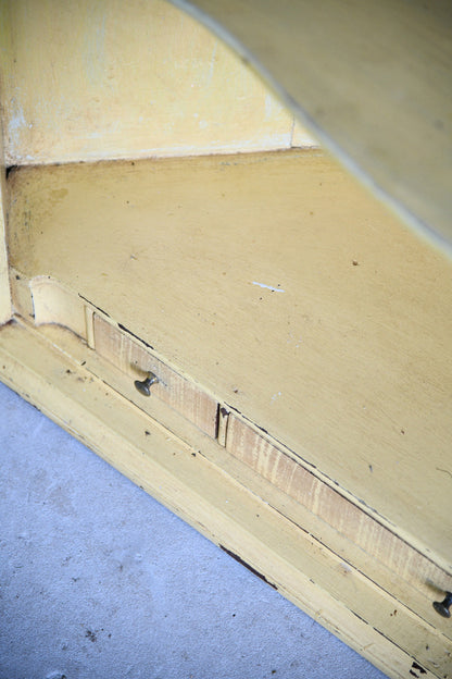 Antique 19th Century Painted Wall Mount Corner Cupboard