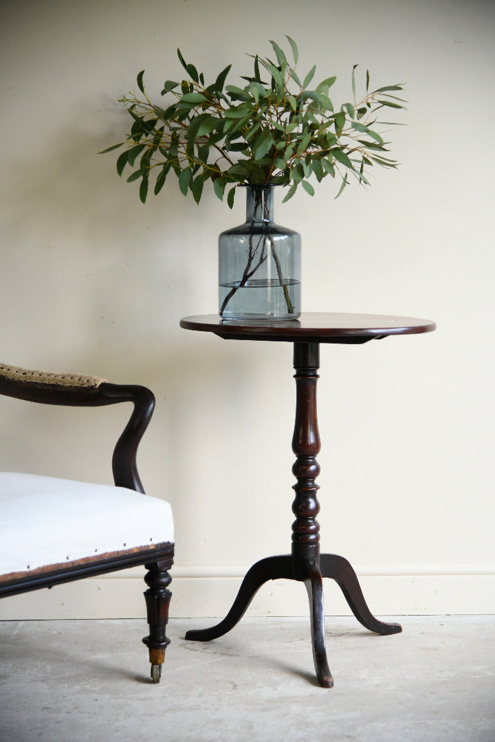 19th Century Mahogany Tilt Top Tripod Occasional Table