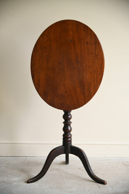 19th Century Mahogany Tilt Top Tripod Occasional Table