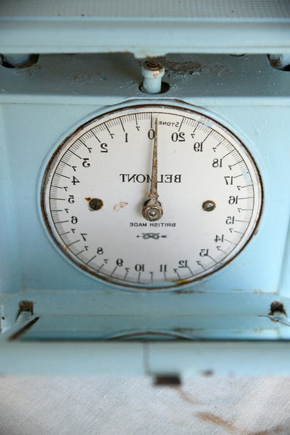 Vintage Salter & Co Belmont Blue Mechanical Bathroom Scales
