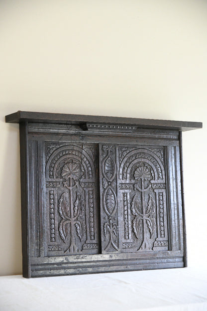 Antique Carved Oak Wall Panel