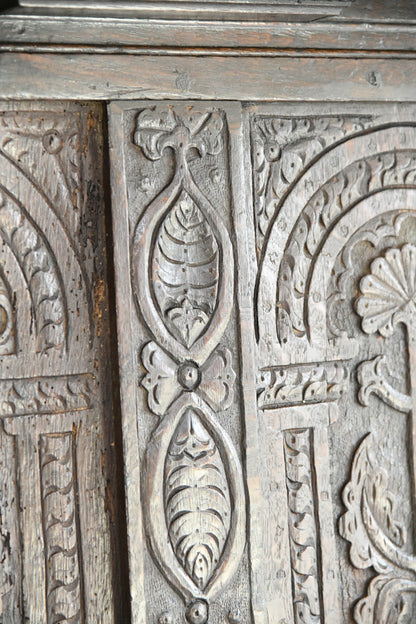 Antique Carved Oak Wall Panel