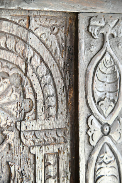 Antique Carved Oak Wall Panel
