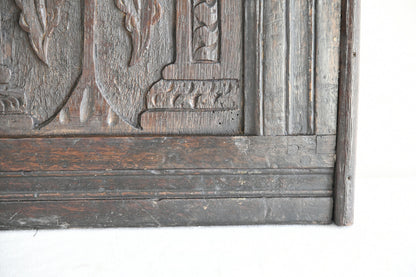 Antique Carved Oak Wall Panel