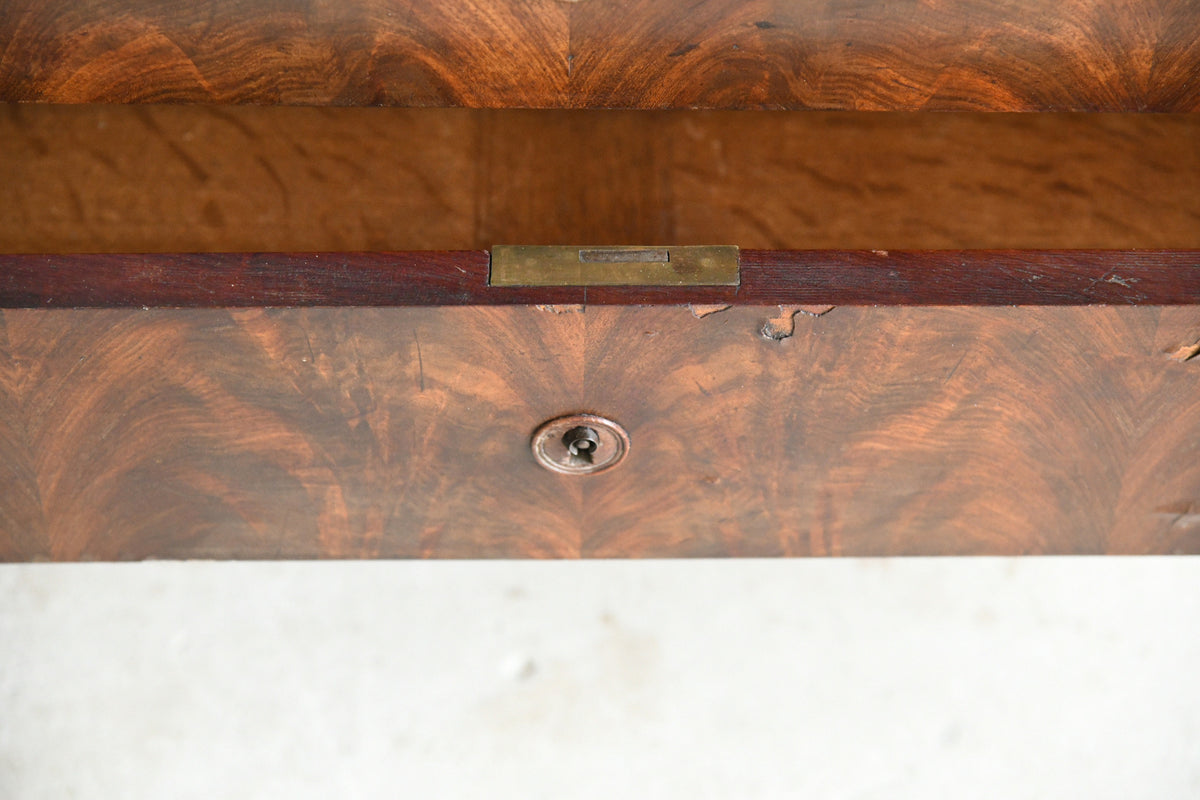 French Mahogany & Marble Secretaire Chest of Drawers