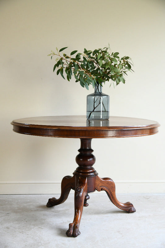 Victorian Mahogany Circular Centre Table