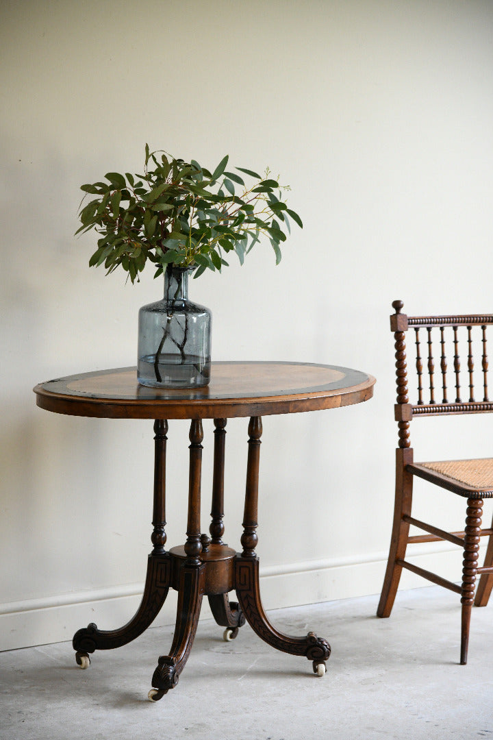 Victorian Oval Burr Walnut Centre Table