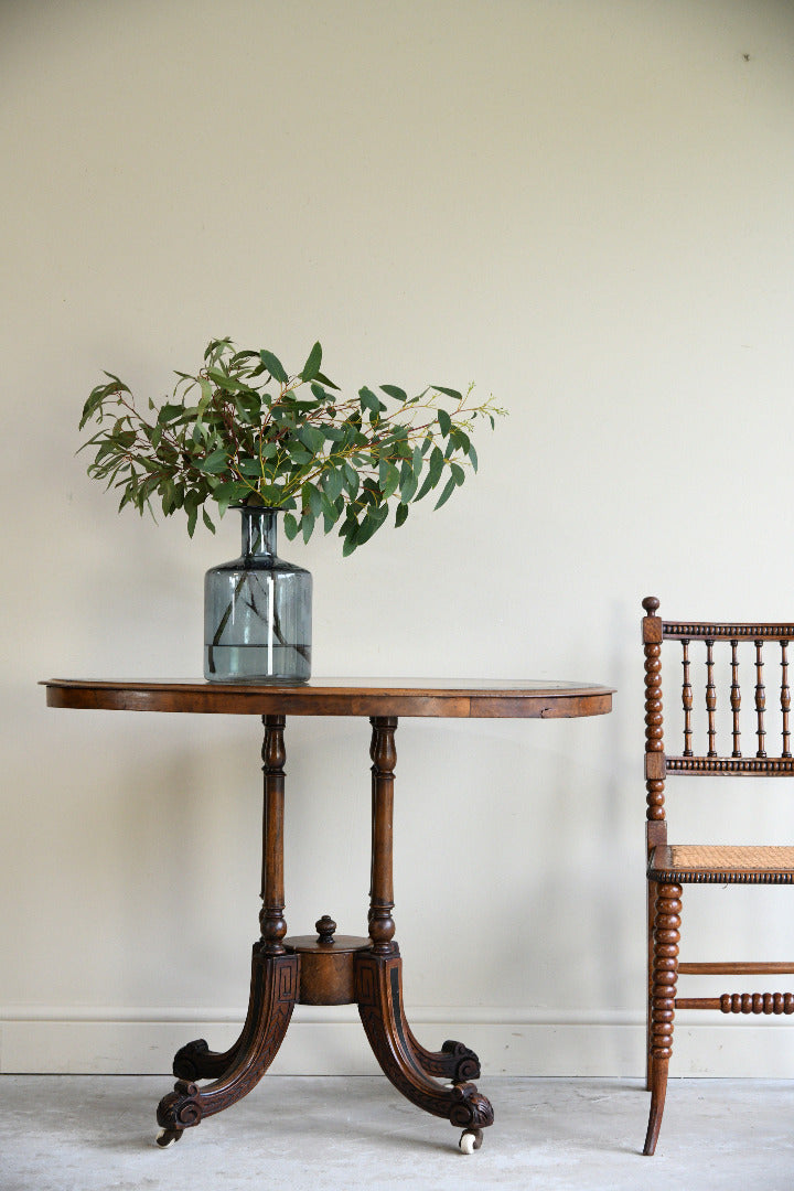 Victorian Oval Burr Walnut Centre Table