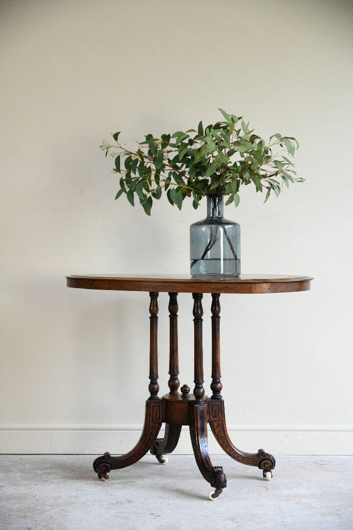 Victorian Oval Burr Walnut Centre Table