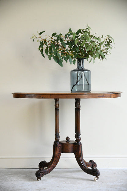 Victorian Oval Burr Walnut Centre Table