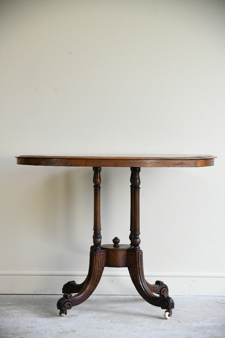 Victorian Oval Burr Walnut Centre Table