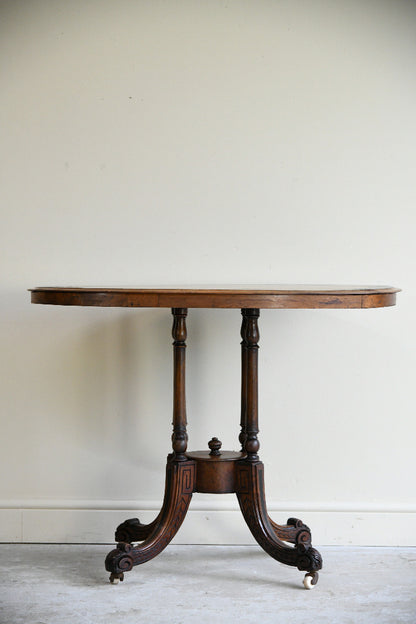 Victorian Oval Burr Walnut Centre Table