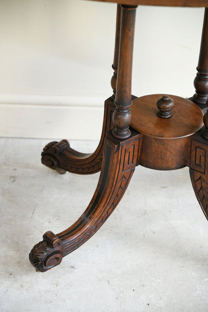 Victorian Oval Burr Walnut Centre Table