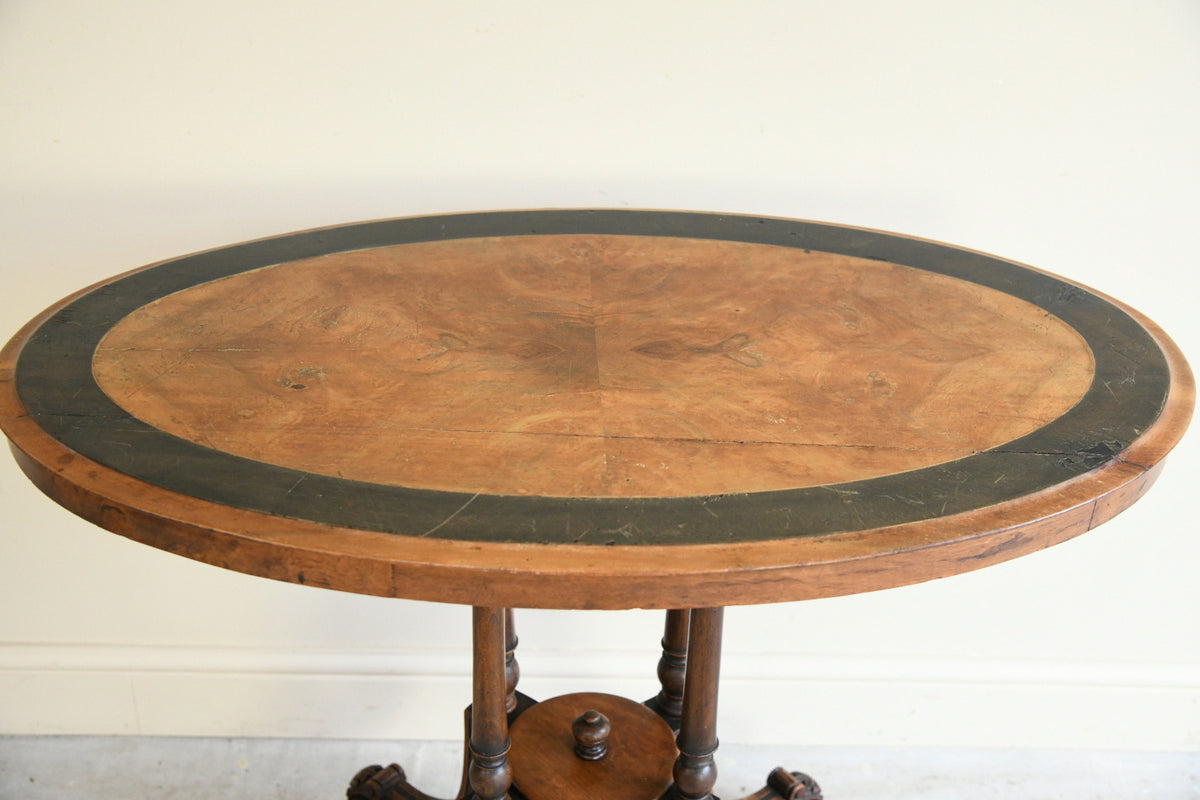 Victorian Oval Burr Walnut Centre Table