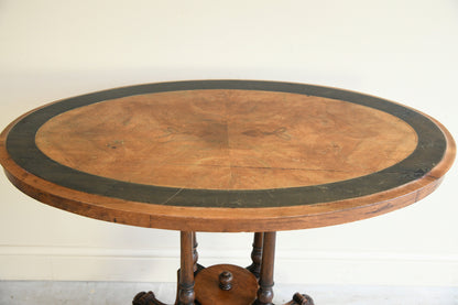 Victorian Oval Burr Walnut Centre Table