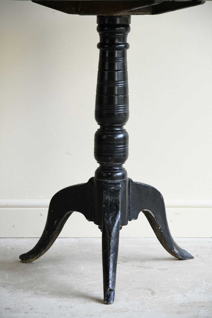 Ebonised Occasional Games Table with Norfolk Regiment Decoration