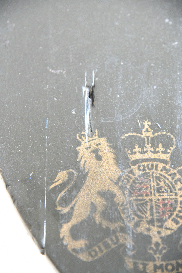 Ebonised Occasional Games Table with Norfolk Regiment Decoration
