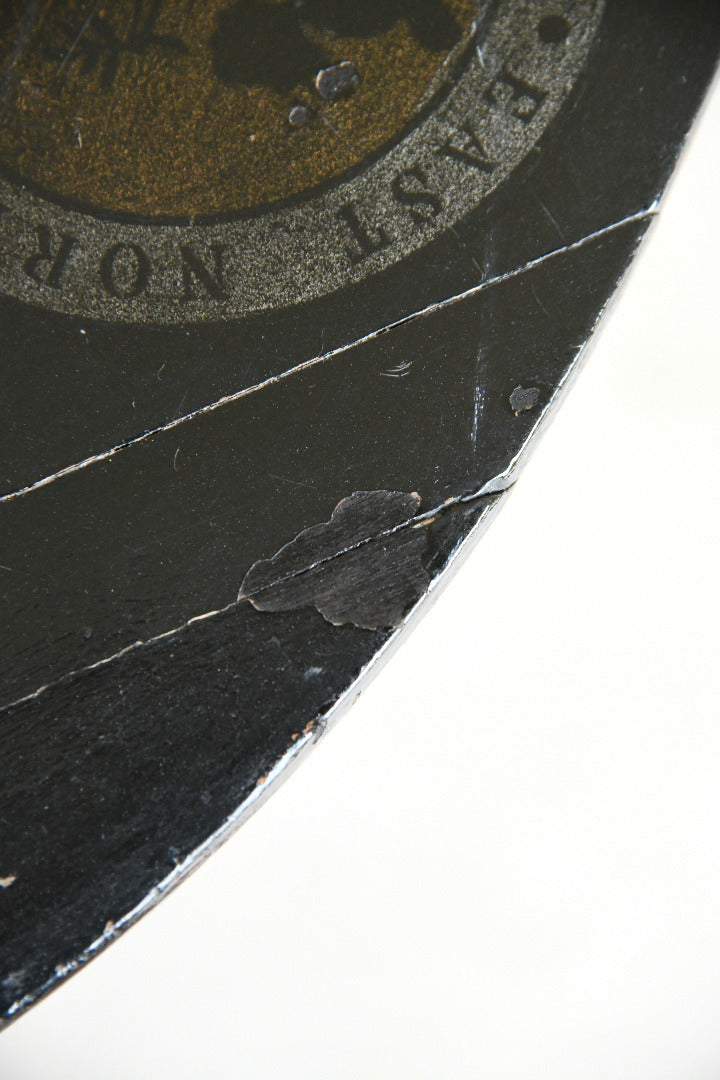 Ebonised Occasional Games Table with Norfolk Regiment Decoration