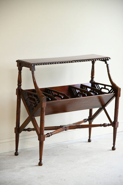 Freestanding Mahogany Book Trough