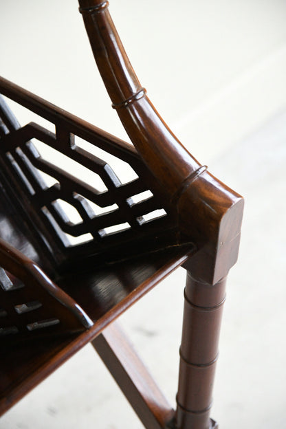 Freestanding Mahogany Book Trough