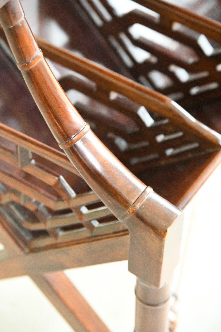 Freestanding Mahogany Book Trough
